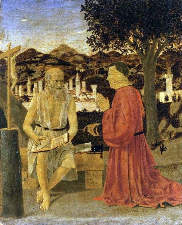 Святой Иероним с донатором   Пьеро делла Франческа