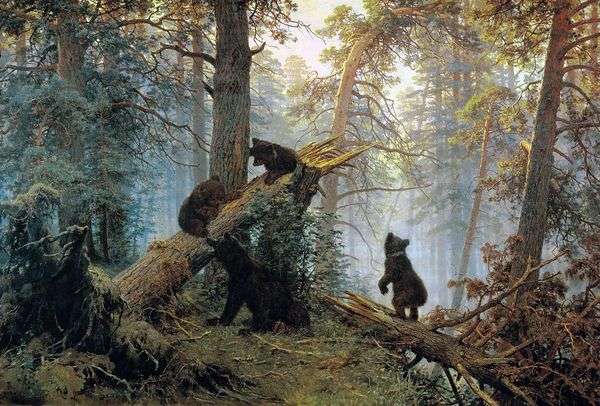Утро в сосновом лесу (Три медведя)   Иван Шишкин